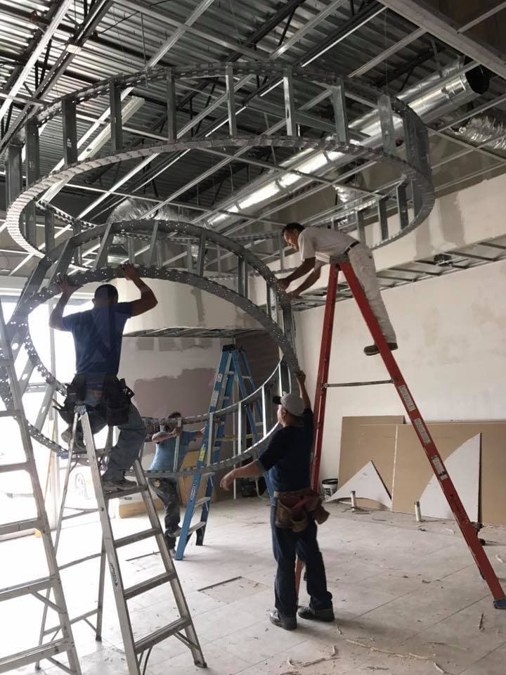 Custom Ceiling Feature Installation